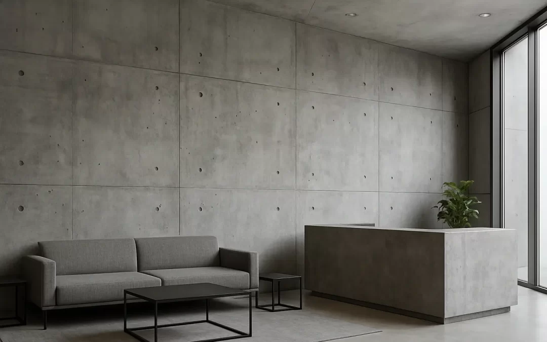 Beton architektoniczny we wnętrzach – surowe ściany i design